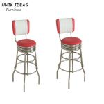 American Design Metal Frame Bar Stools Industrial 50'S Customize