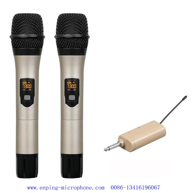 U1 / professional universal UHF wireless microphone with 20 channel selectable frequency rechargeable battery 18650