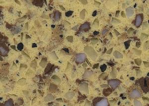 China SS606 Yellow Diamond Solid Quartz Countertops Strong Temperature Resistant wholesale
