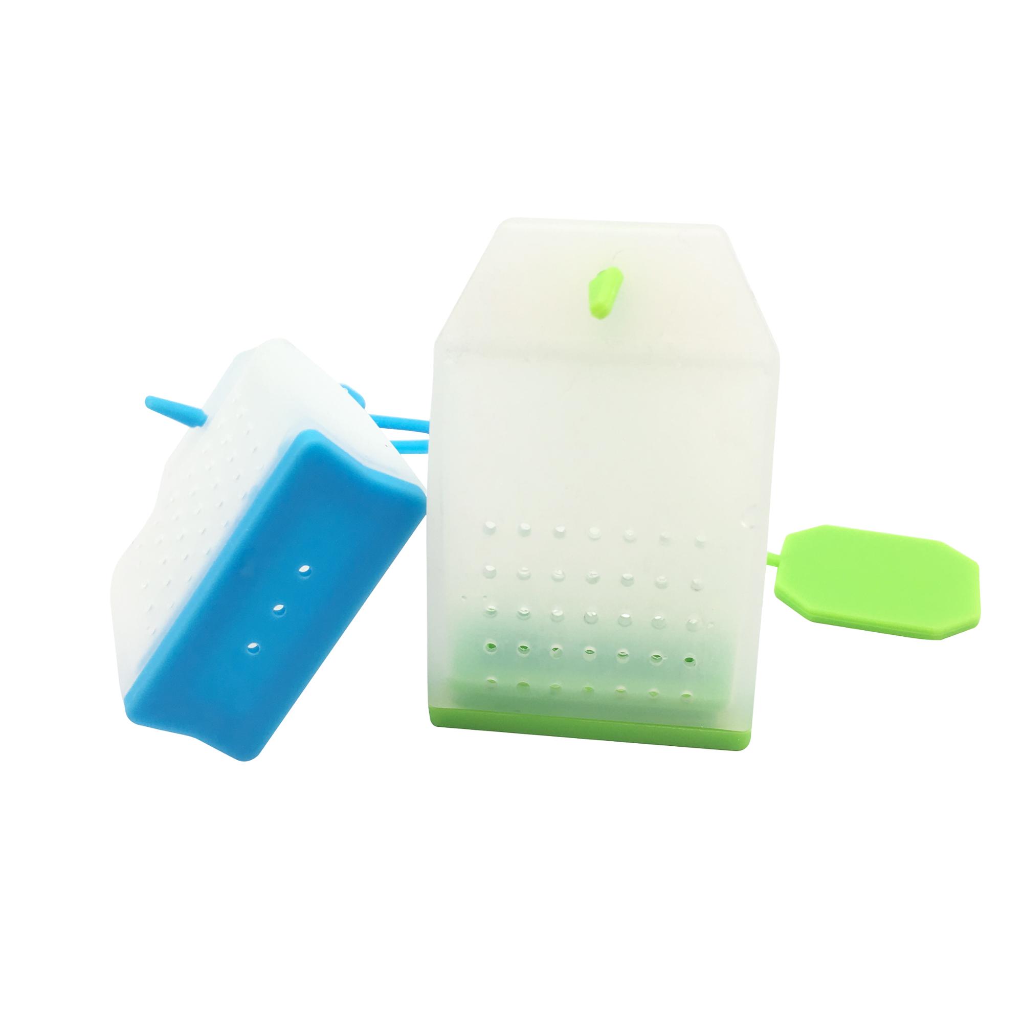4pcs BPA- Free Custom Logo Printed Colorful Genuine Reusable Silicone Tea Bag Infuser Gift Set with Cute Snail Cup Charms