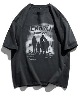 China Small Quantity Garment Manufacturer Men'S Loose Drop Shoulder Breathable Casual Half Sleeves T Shirt wholesale