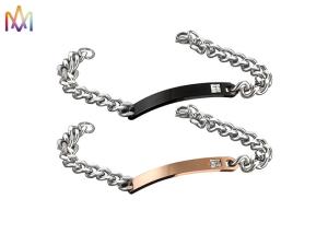 China ODM Curb Cuban Link Chain Personalised Mens Engraved Bracelets wholesale