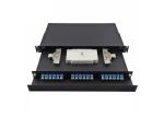 Rack Mount Fiber Optic Patch Panel , 36 Ports 19 Feets Drawer Style 1u Fiber