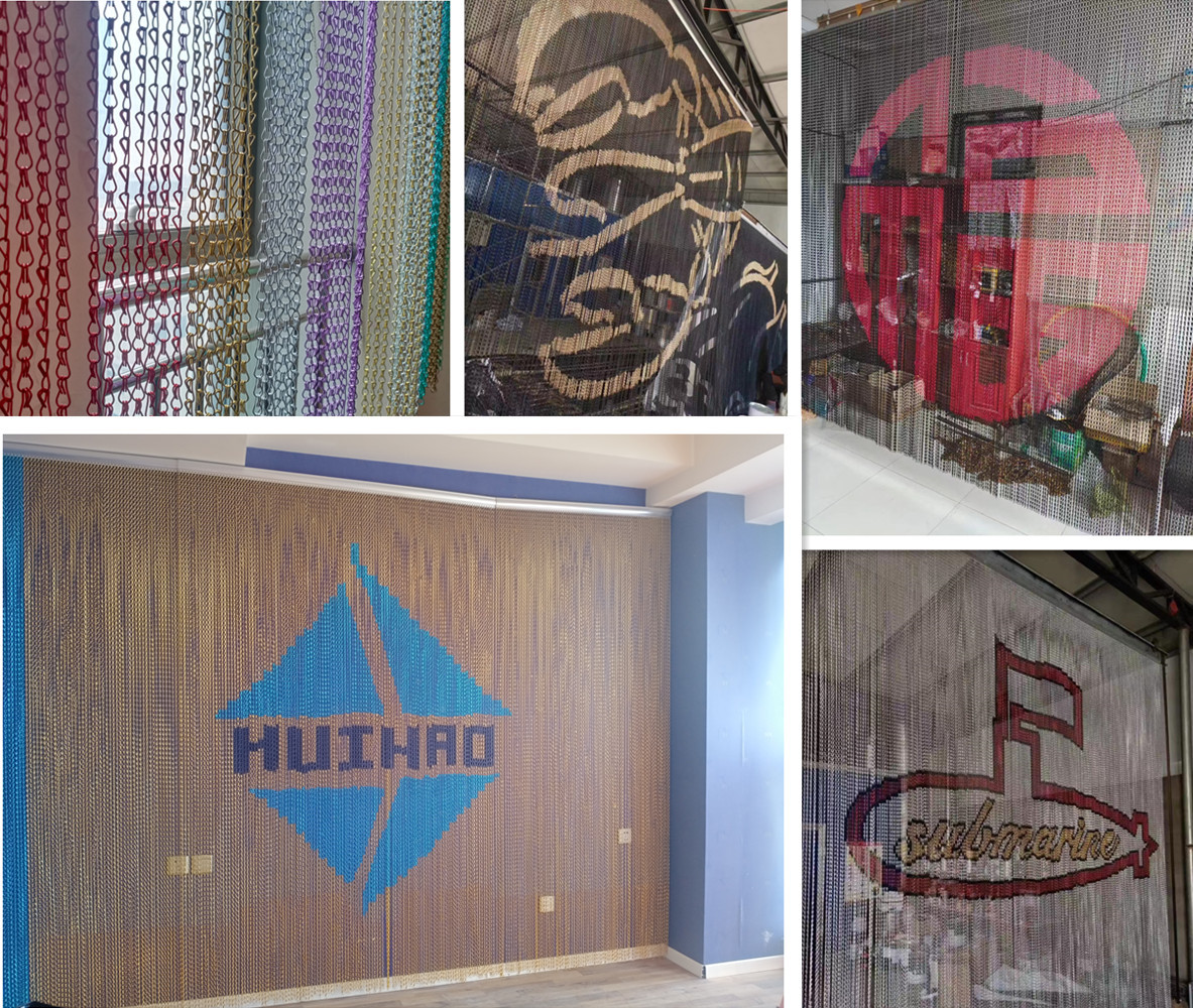 2.0mm Aluminium Chain Curtains Used For Interior Decoration Projects