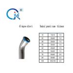 304 Stainless Steel 90 Degree Elbow , 1.6MPa DN15 SS Press Fittings