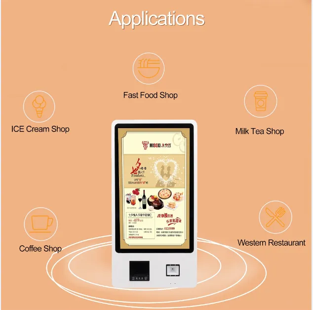 Android/Win Based 21.5 inch Self-service POS System for Restaurants and Retail Stores