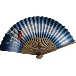China Bamboo Customized Hand Fans Print Fabric Ladies Fan Small Fan on sale