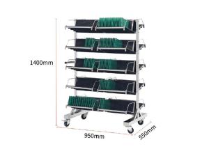 China 210mm Slot Length ESD SMT Magazine Rack pCB tray storage cart wholesale