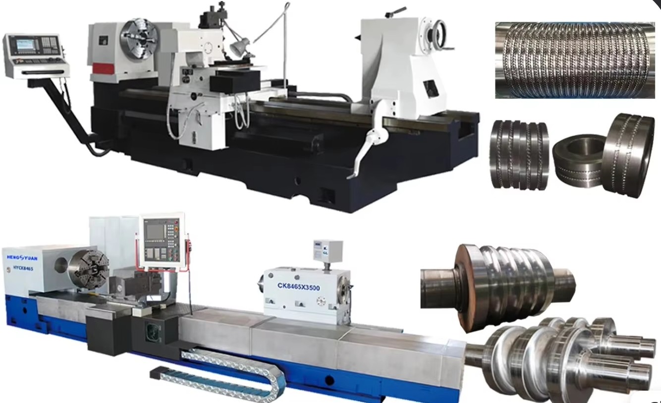 Cnc Roller Knurling Lathe Cnc Roll Notching Lathe Machine Iso Approved Machine