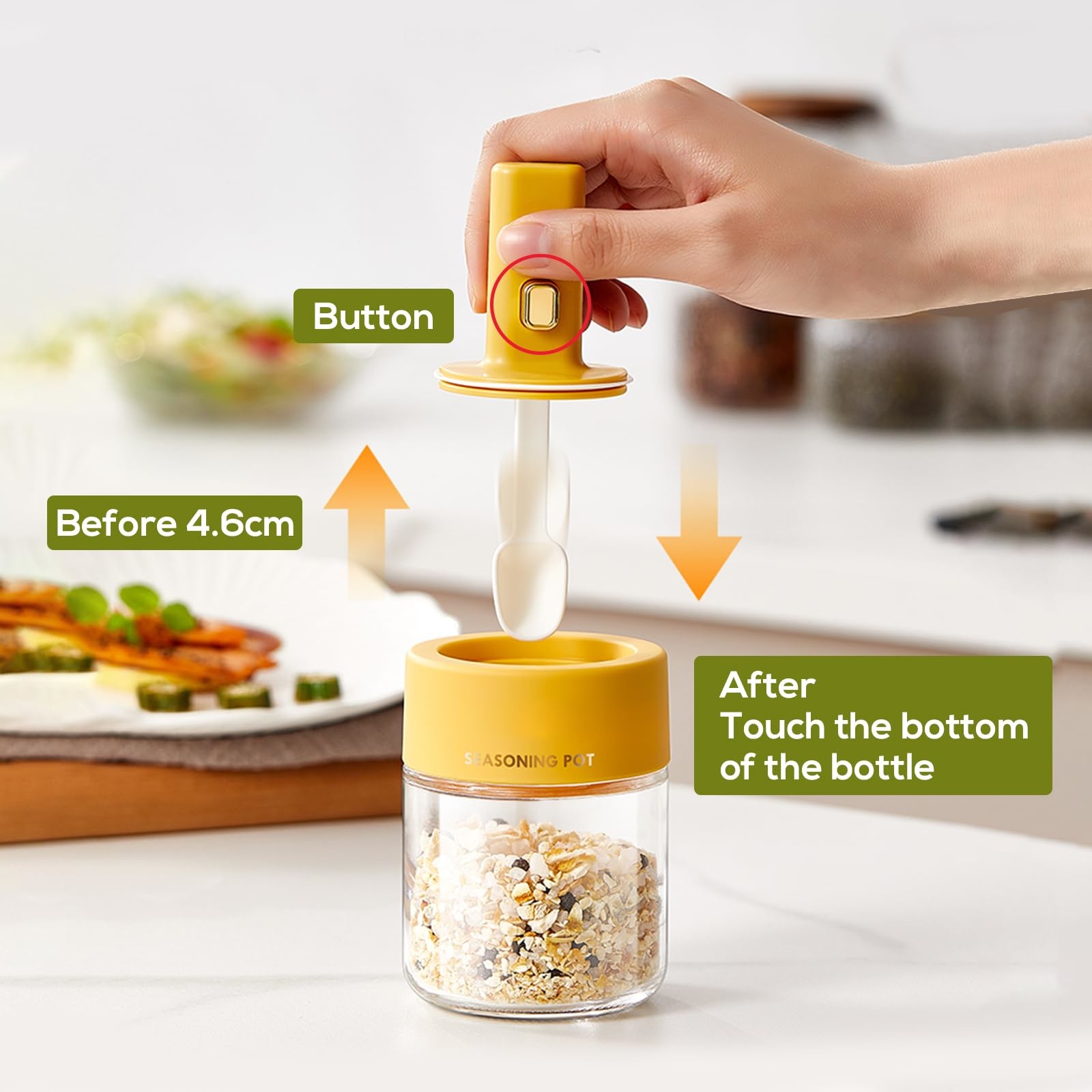 Customized Packaging Airtight Clear Seasoning Spice Container Glass Condiment Jar Set
