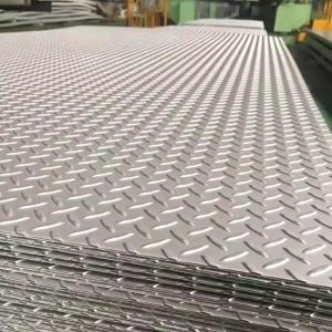 China 1220x2440mm Stainless Steel Checker Plate SS Sheet Metal 304 310 Embossed wholesale