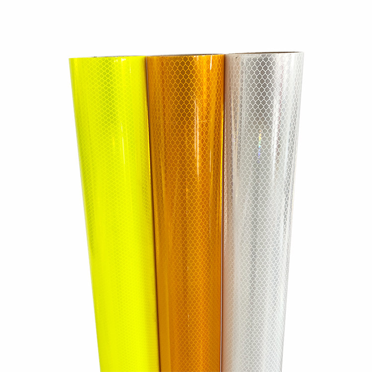 Diamond Prismatic Reflective Adhesive Vinyl Film Green Self Adhesive