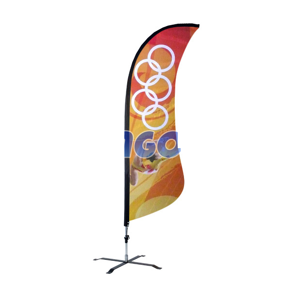 outdoor flying polyester double sided Advertising beach flag Marketing custom Feather banner