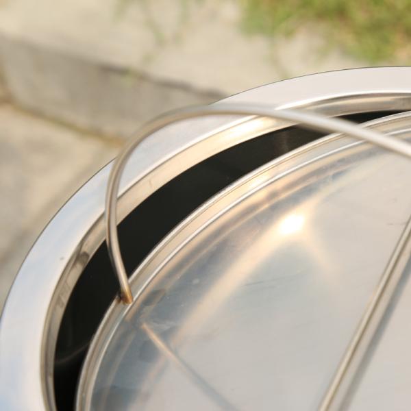 Smoke-extinguishing Stainless Steel Trash Can in Elevator Entrance Corridor Hotel Lobby Stainless Steel Outdoor Trash Can