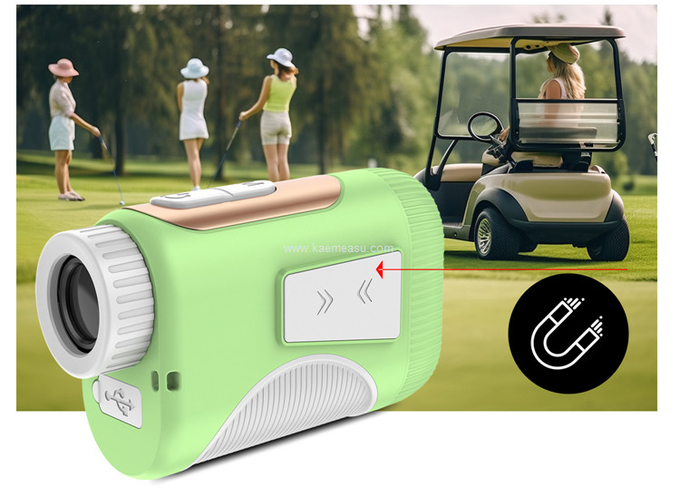 kaemeasu Mini Laser Rangefinder Rechargeable Golf Range Finder With Magnetic Adsorption MA600
