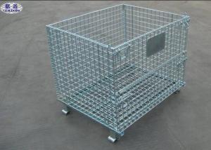 China Metal Steel Wire Pallet Cages Turnover / Storage / Recycling For Goods wholesale