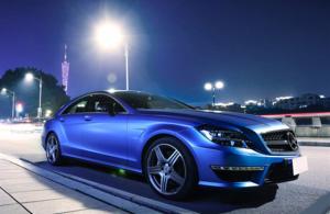 China Matte Metallic Deep Sea Blue Car Wrap Film Moisture - Proof 4.8MIL Thickness wholesale