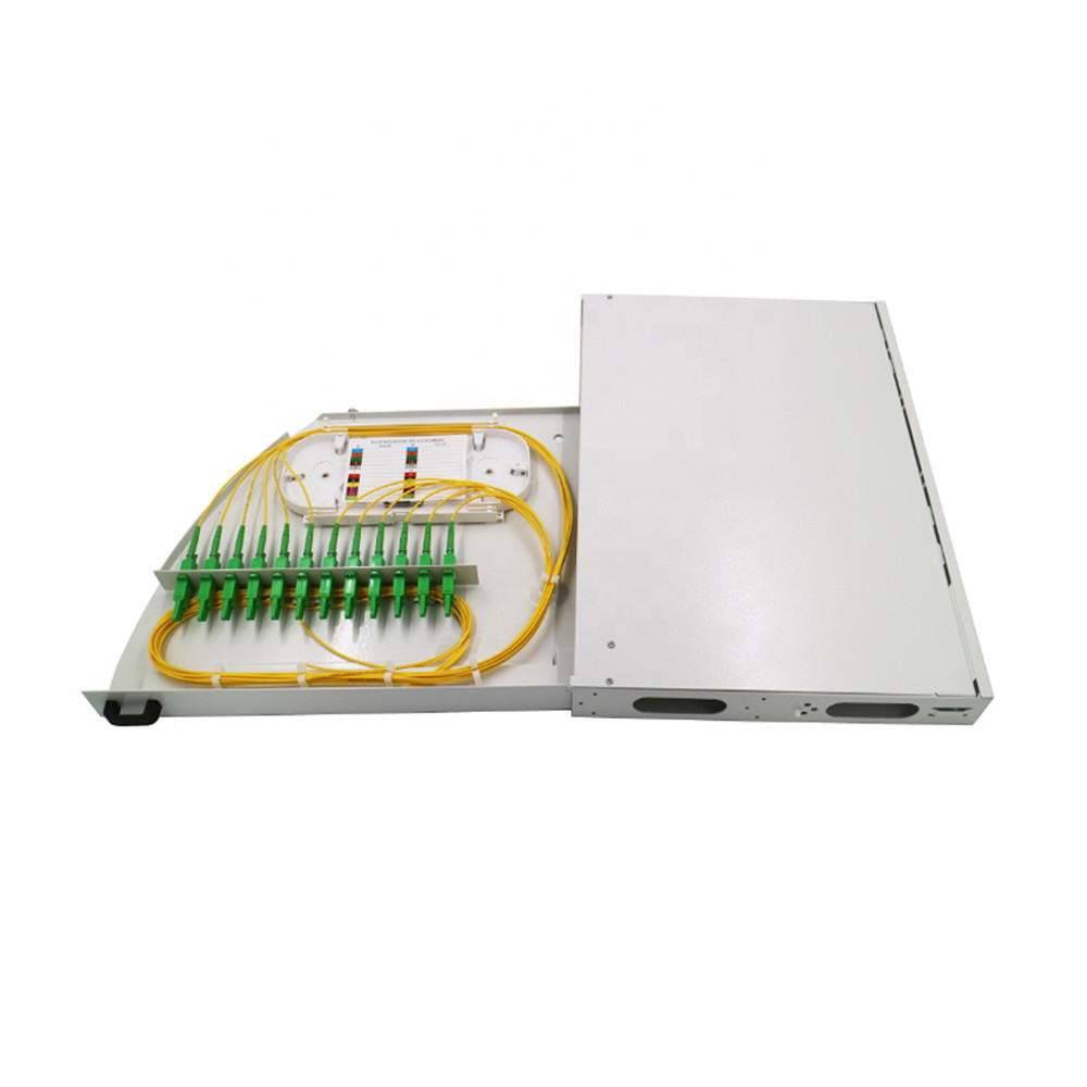 Rotary Fiber Optic 24 Port SC APC Rack Mount Patch Panels