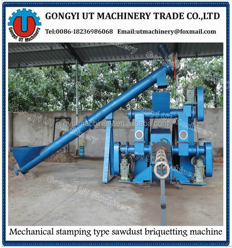 61.5kW Cylindrical Rod Shape Mechanical Stamping Biomass Briquette Press Machine for 5mm Raw Materials