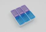 Pormotion Detachable Daily Medication Pill Boxes Blue And Purple Color
