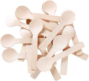 China Practical Wood Biodegradable Cutlery Spoon 100mm For Ice Cream wholesale