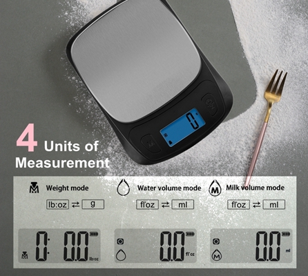 Camry Stainless Steel Smart 5kg/1g Digital Kitchen Balance Touch Button Weighing Scales for Weight Measuring and Balance