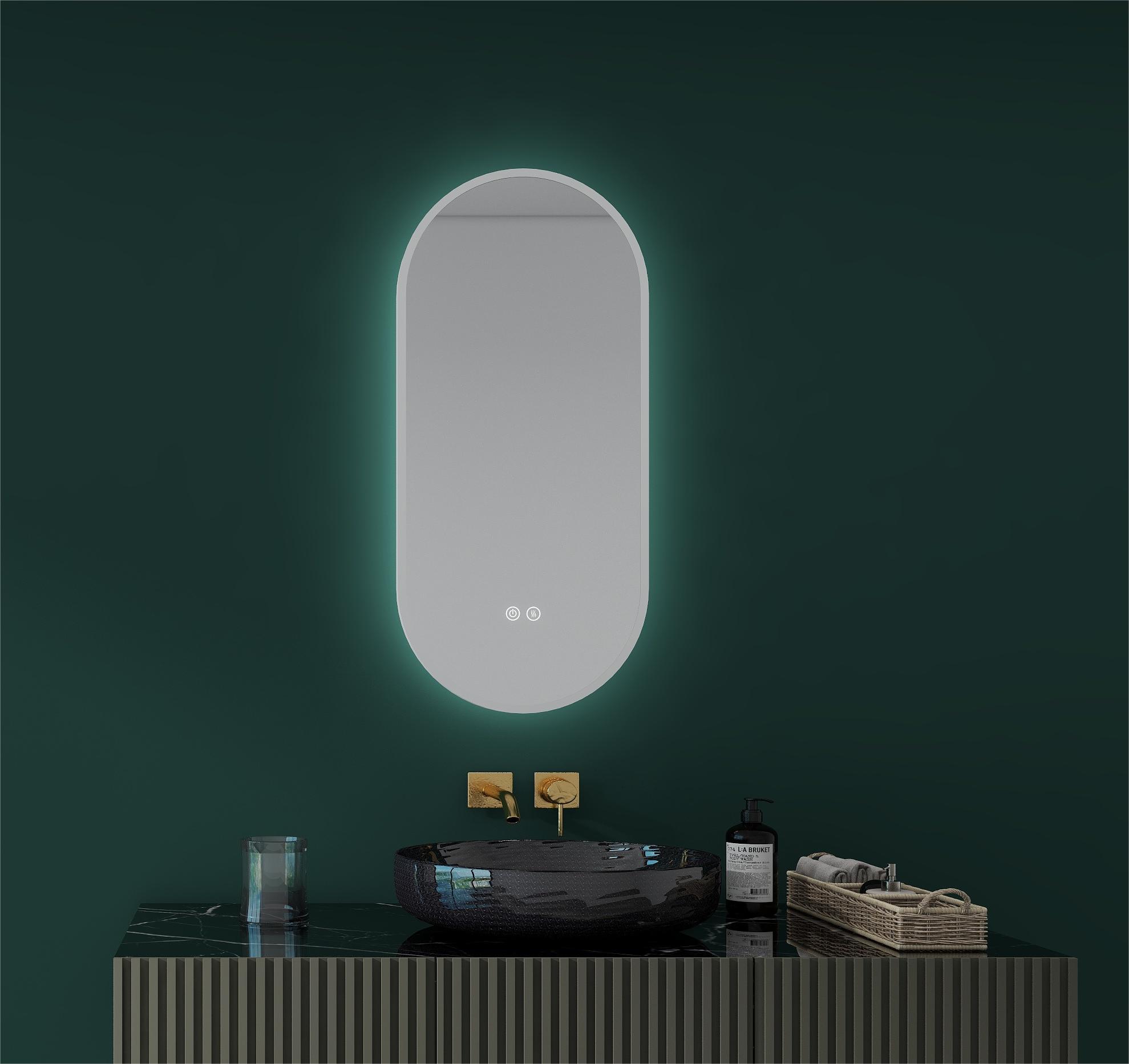 Lighting Defogging Touch Function LED Bathroom Mirror with Magnifying Feature