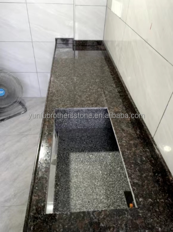 Park Modern British Brown Granite Stone Polished Surface for Kitchen Countertop Design