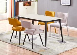 China Rectangle Fabric 0.3m3 56kgs Metal Dining Table Sets wholesale