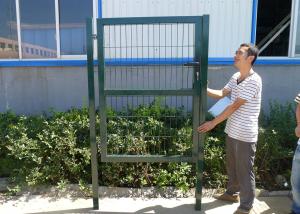 China Single Door 1.5m Powder Coated Metal Garden Fence Gate wholesale
