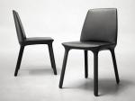 Bonaldo Flute Leather Fiberglass Dining Chair Designed By Mauro Lipparini