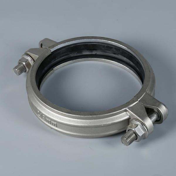 Nickel White Rooved Rigid Coupling , Fire Fighting Grooved Fittings 2 Years