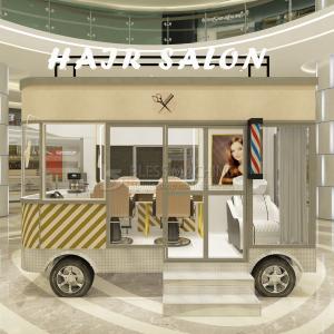 China 2023 Electric Mobile Hair Cut Salon Barber Shop Style Design Van Truck Trailer Cart wholesale