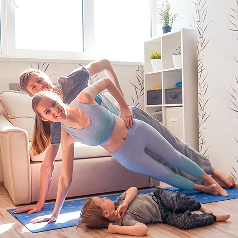 1830*610*6mm EVA Yoga Pose Mat Non Slip Yoga Mat Position Line For Beginner