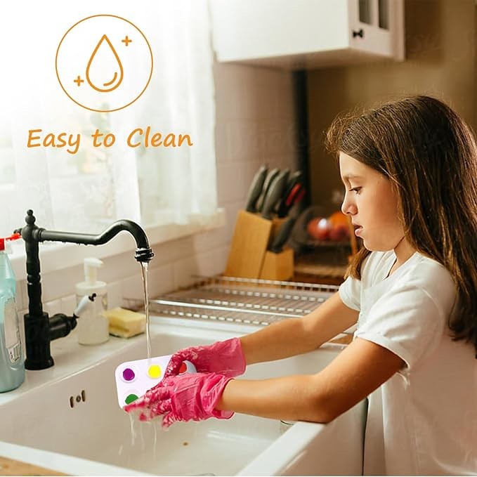 Easy Clean Plastic Paint Pallet Tray Painting Tools For Acrylic Drawings