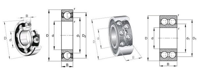 Forklift Attachment Deep Groove Ball Bearing , High Speed Single Row Ball Bearing