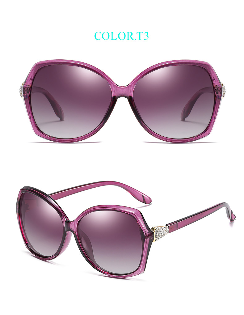 144MM PC Sunglasses Women'S Polarized With Readers Diamond Decoration