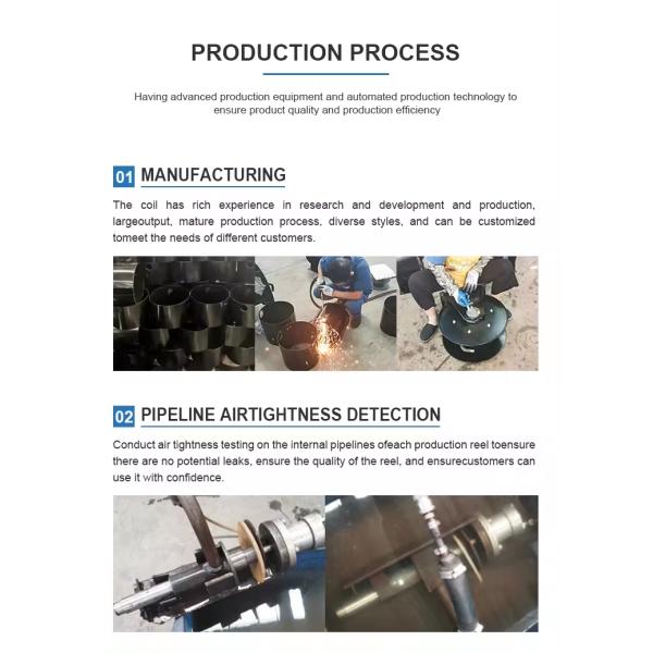 Certificate Customized 3/4inch 50 Meters Oil Hose Reel Manual and Power Rewind Electric Automatic Retractable Fuel Hose Reel