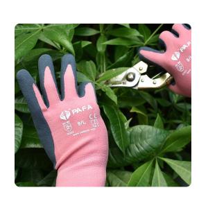 China Pink Nylon Spandex Sandy Latex Gloves For Cutting Flowers And Plants wholesale