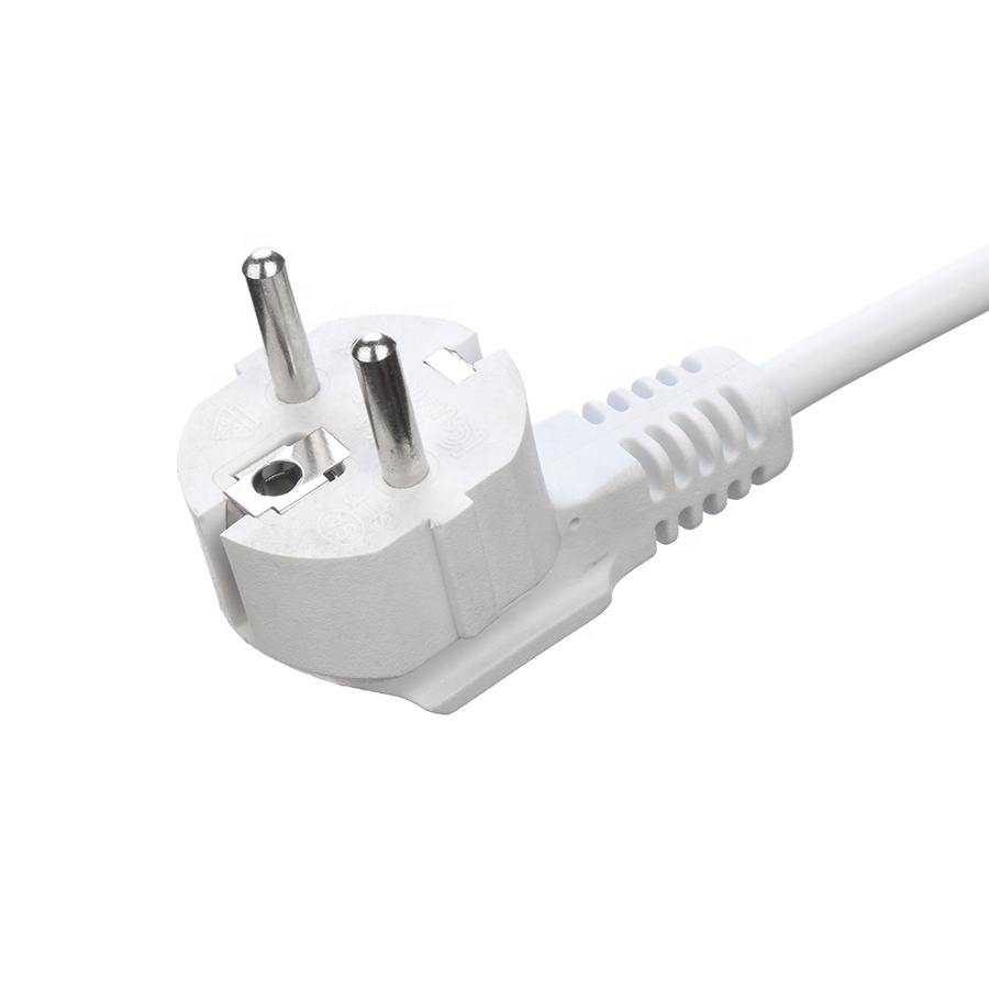 Waterproof Power Cable White VDE Plug Power Cord 1.5M Length or Customized for Home Appliances