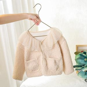 China 120CM Autumn Lamb Children'S Plus Size 20KG Girl Winter Coats Wool And Cashmere Coat wholesale