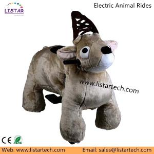 China walking robot ride kid plush toy bike ride on motorized animals wholesale