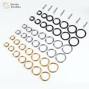 China GD Same Paragraph Titanium Steel Jewelry Hip Hop Circle Burst Round Hoop Earrings wholesale