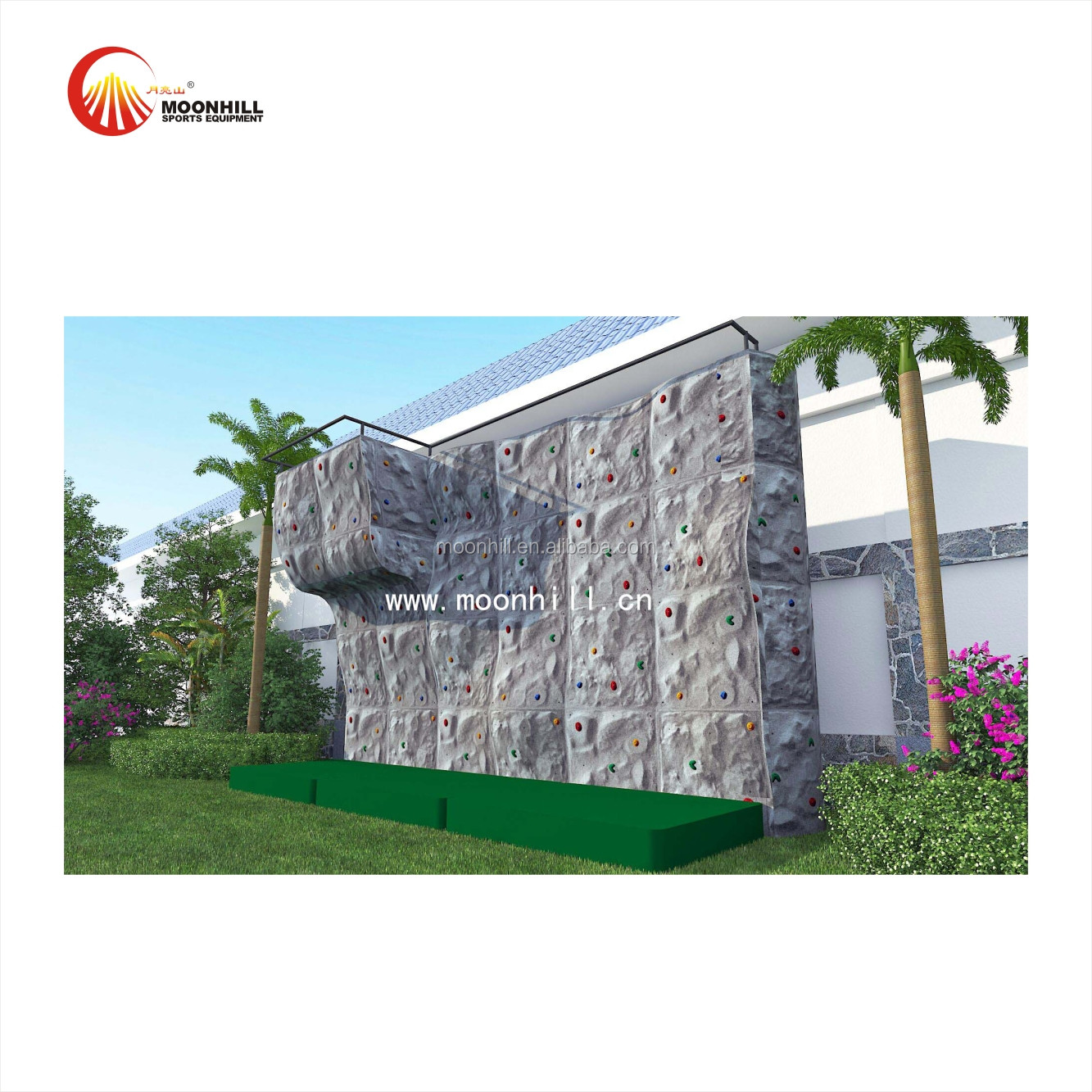 Professional Boulder Climbing Wall With Different Slope And Difficulty
