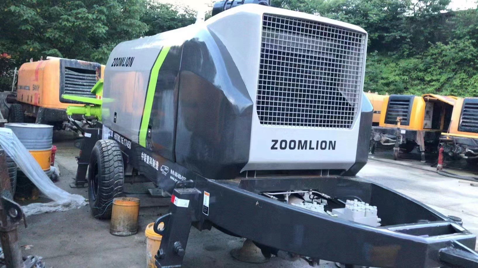 HBT8016/9018 Refurbished Concrete Trailer Pump 0.6m3 Hopper Capacity