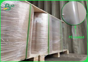 China Roll Brown Kraft Paper PE Coated Single Side 80gsm wholesale