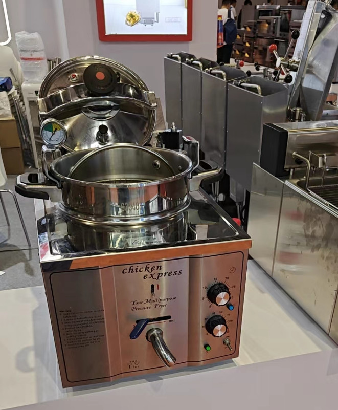 Mechanical Panel 16L 3KW 220V/110V Chicken Express Table Top Pressure Fryer