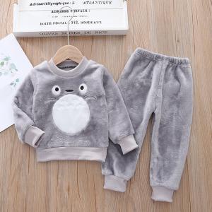 China Winter Children's Cartoon Cat Pajamas Cute Home Wear For Baby Girl wholesale