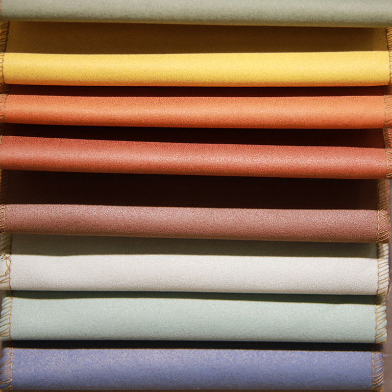 Velvet Suede Sofa Fabric , Blackout Brown Suede Upholstery Fabric