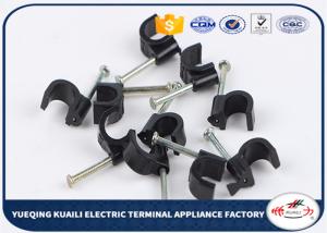 China Square Nail Cable Clips Plastic PP Material 4mm To 40mm Size 100pcs / Bag wholesale